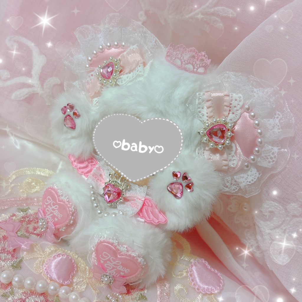 ハイタッチ lovely Bear ฅʕ˶•ﻌ•˶ʔฅ ぬい服♥⟡.⋆