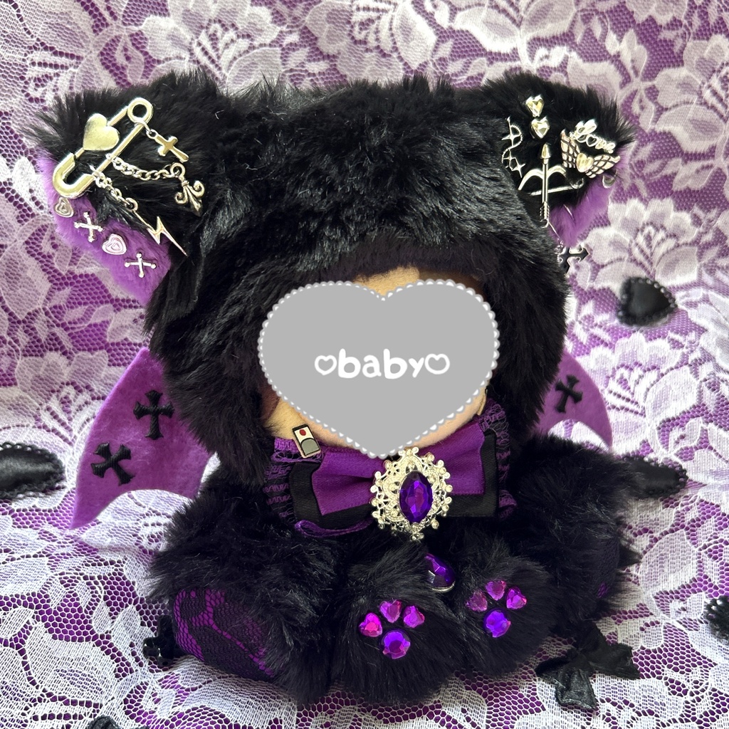 Black Moon Wolf ฅ^˶•̀д•́˶^ฅ ぬい服☾* :゚