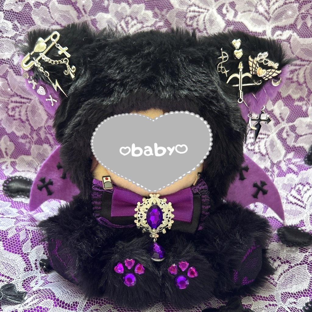 Black Moon Wolf ฅ^˶•̀д•́˶^ฅ   ぬい服☾* :ﾟ