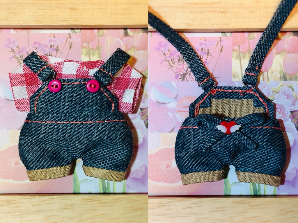 ケツが光るサロペット