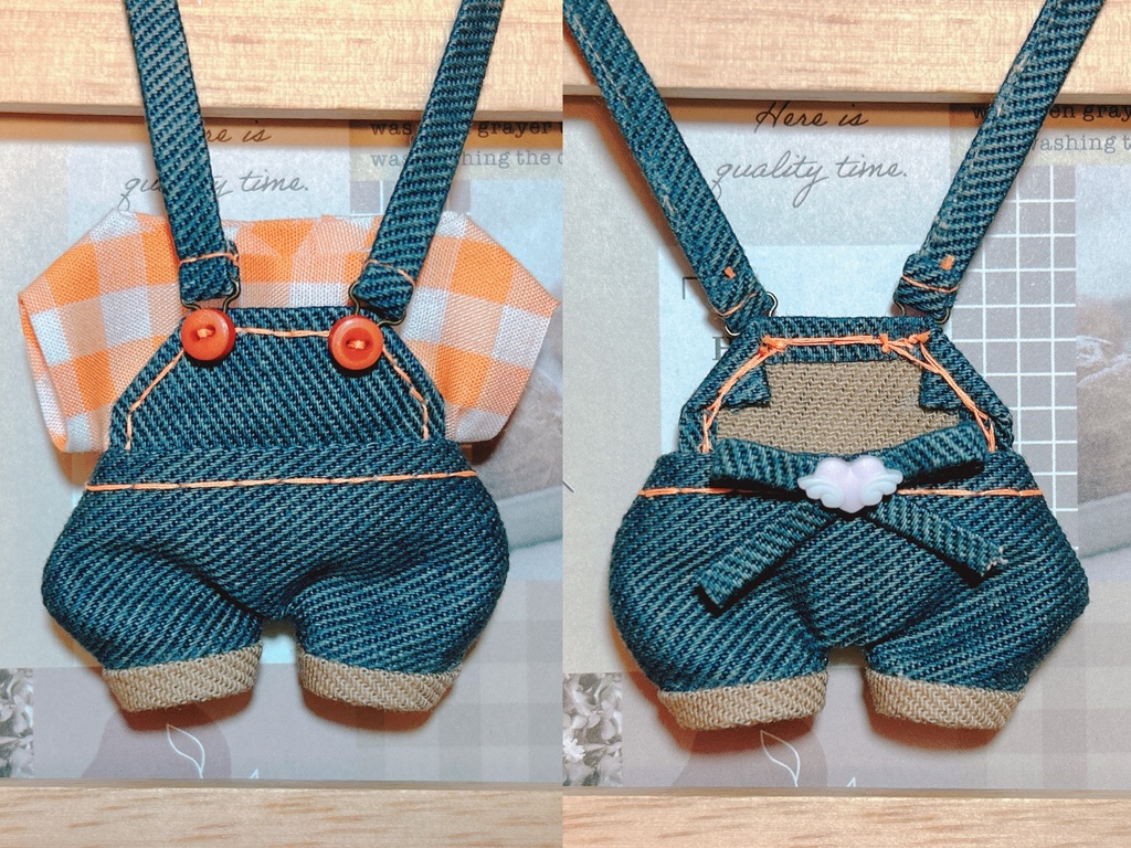 ケツが光るサロペット