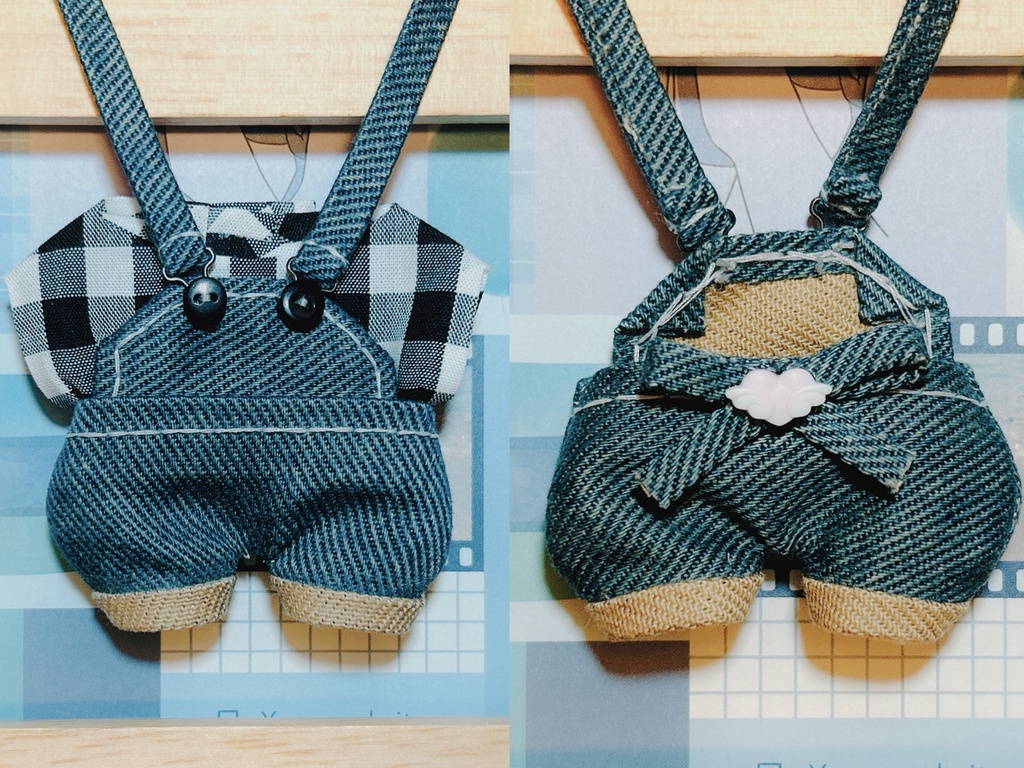 ケツが光るサロペット