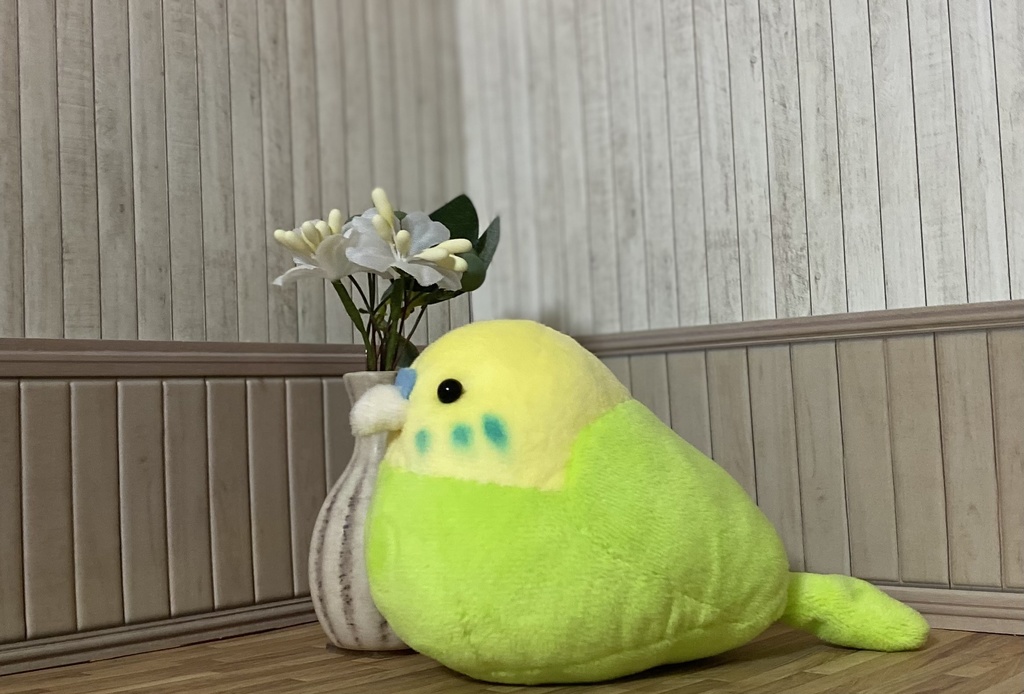 セキセイインコのぬいぐるみ