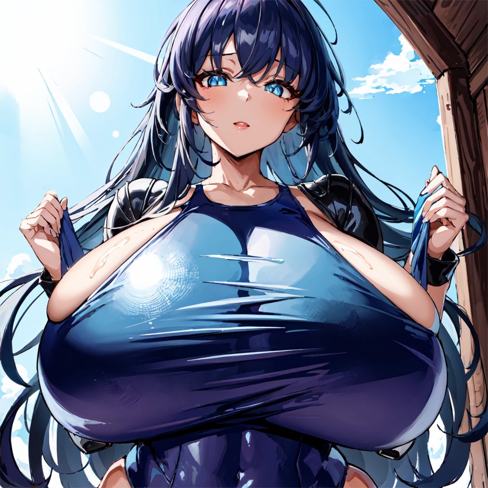 爆乳水着美女【妄想イラスト美女図鑑vol.82】 - aibijyoagency - BOOTH