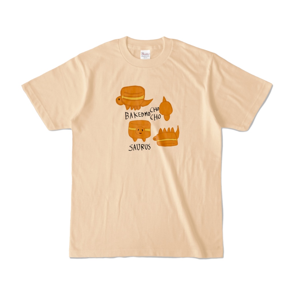 bakedmochocho saurus b カラーTシャツ（淡色）
