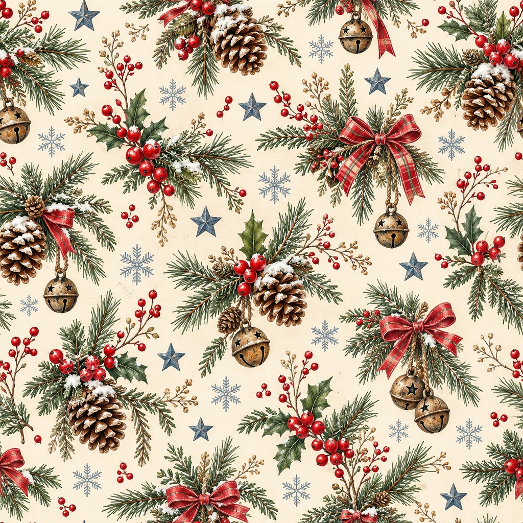 Nostalgic Country Christmas|カントリークリスマス デザインペーパー 5枚セット