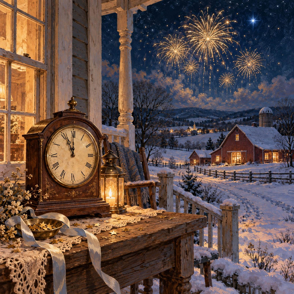 Nostalgic Country New Year – Celebration｜American Country お正月デザインペーパー 5枚セット