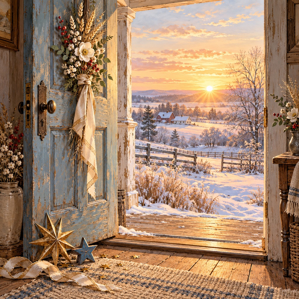 Nostalgic Country New Year – Celebration|American Country お正月デザインペーパー 5枚セット
