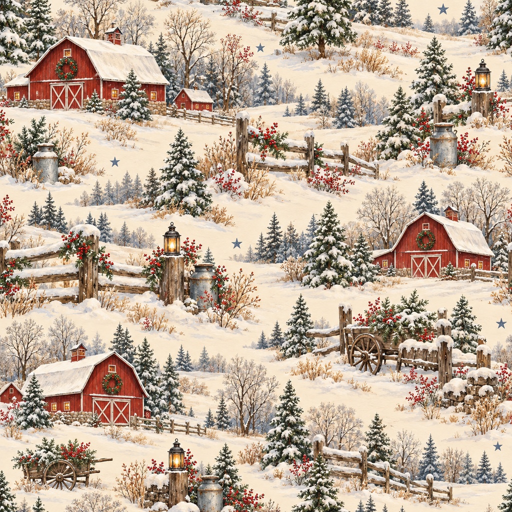 【Vintage Country Christmas】大人の冬を彩る、ヴィンテージカントリーのデザインペーパー10枚セット