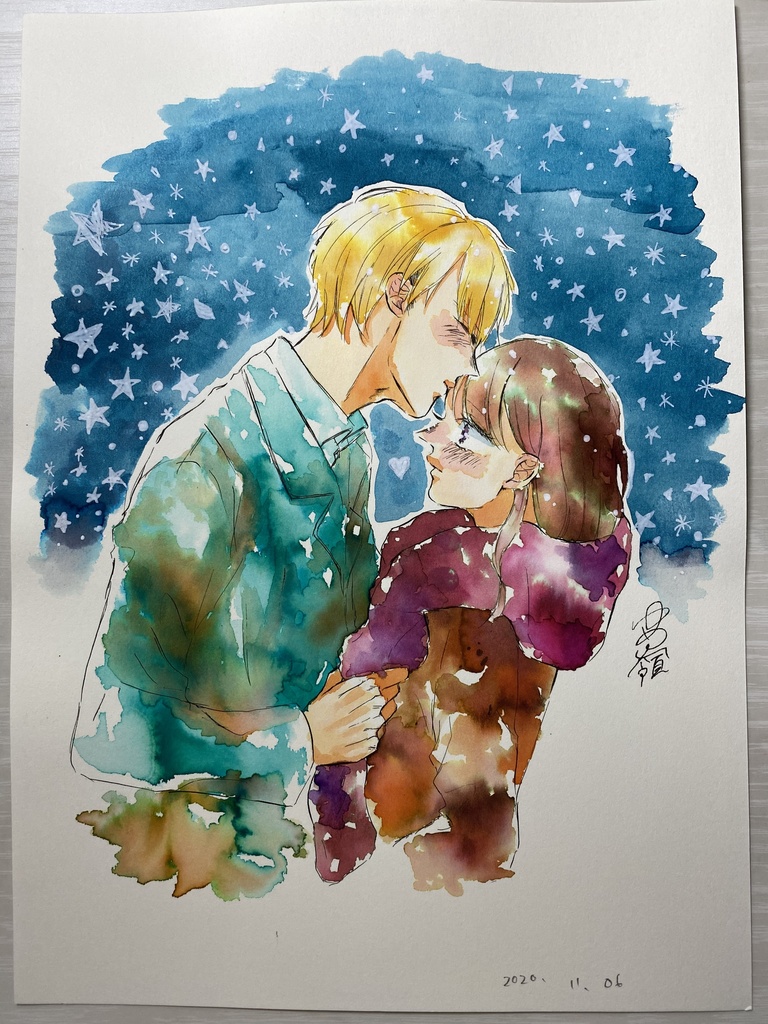 【カラーインク原画】 贈り物