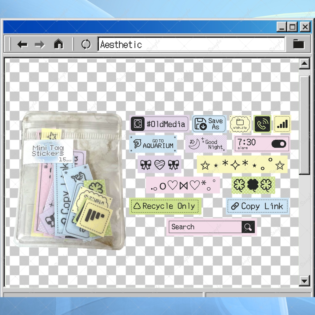超ぎっしり！ミニタグステッカーパック
