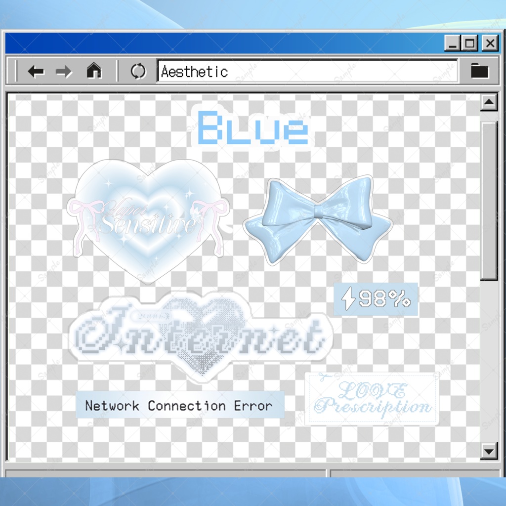 クリア&グリッター ステッカーパック