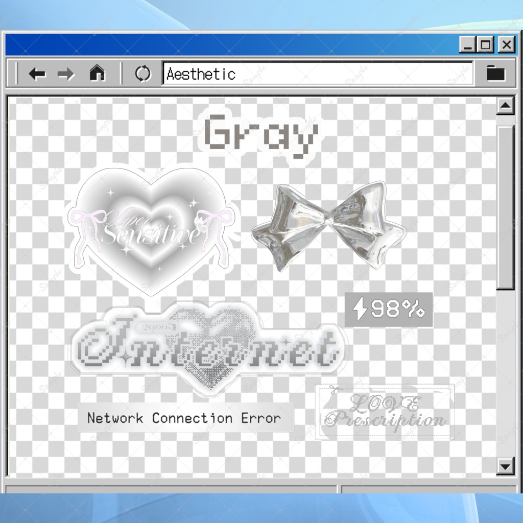 クリア&グリッター ステッカーパック