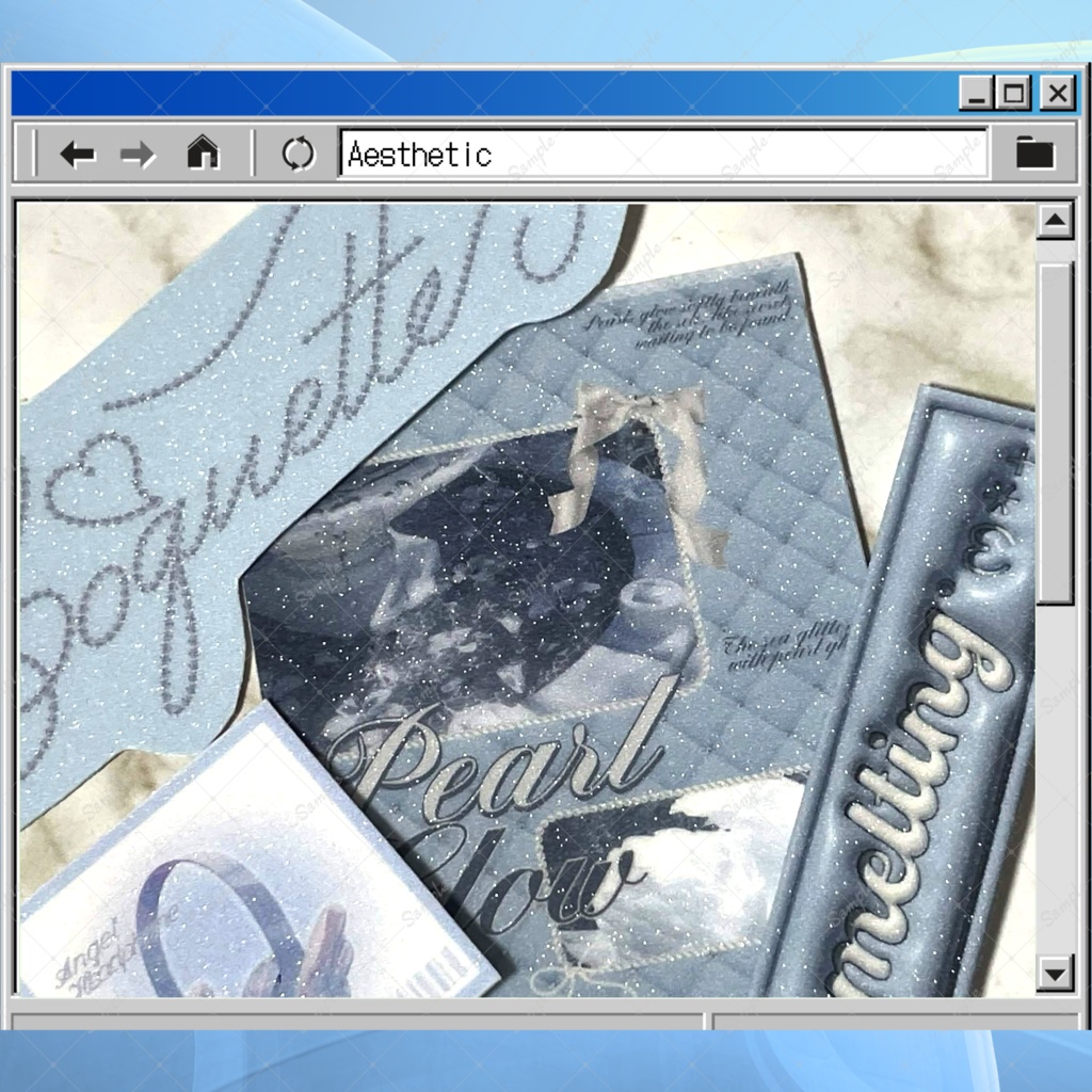 グリッター　ダイカットステッカーパック [Blue]