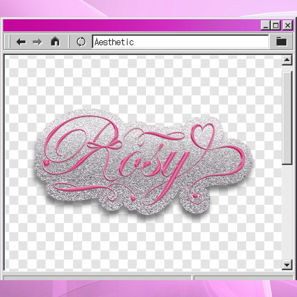 ホログラムステッカー　Rosy