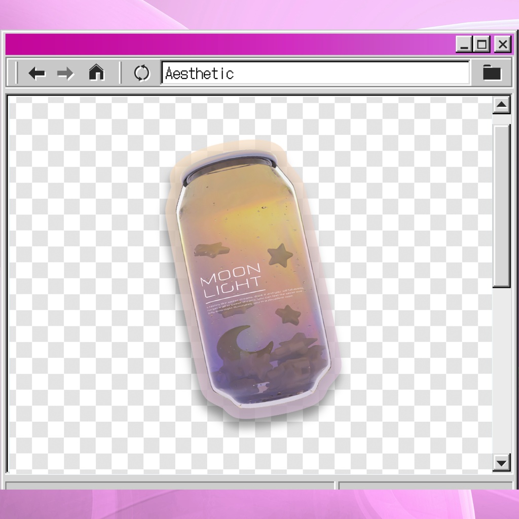 ホログラムステッカー  空想缶　MOONLIGHT 
