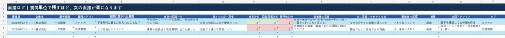 【28卒・29卒】面接改善OS|面接ログ×弱点可視化×AIプロンプト12種|Excel就活テンプレ