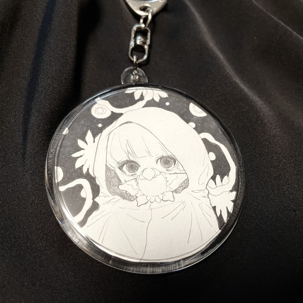 ミニ原画キーホルダー(丸型)