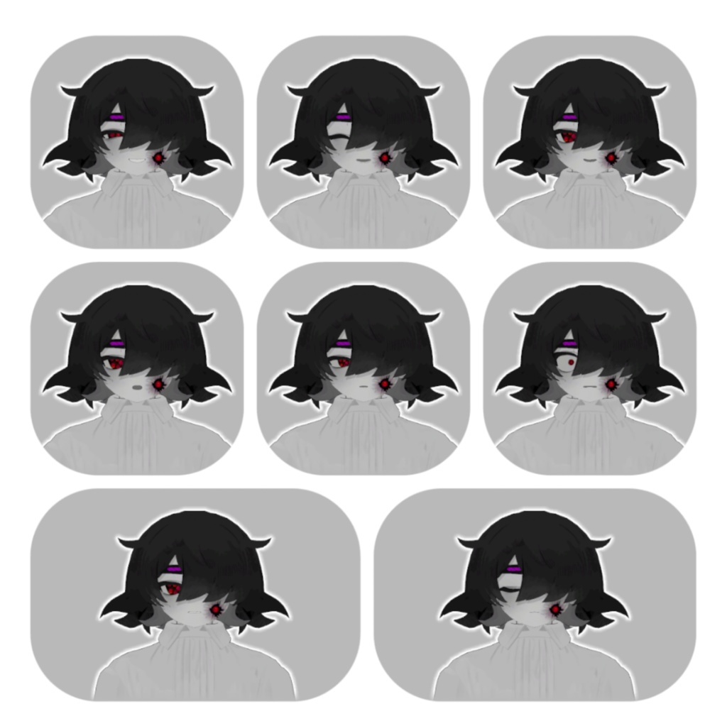 【シャ・ソア=レ専用】顔の傷(タコの目)テクスチャ 【目のテクスチャがおまけでついてくる!】【無料】