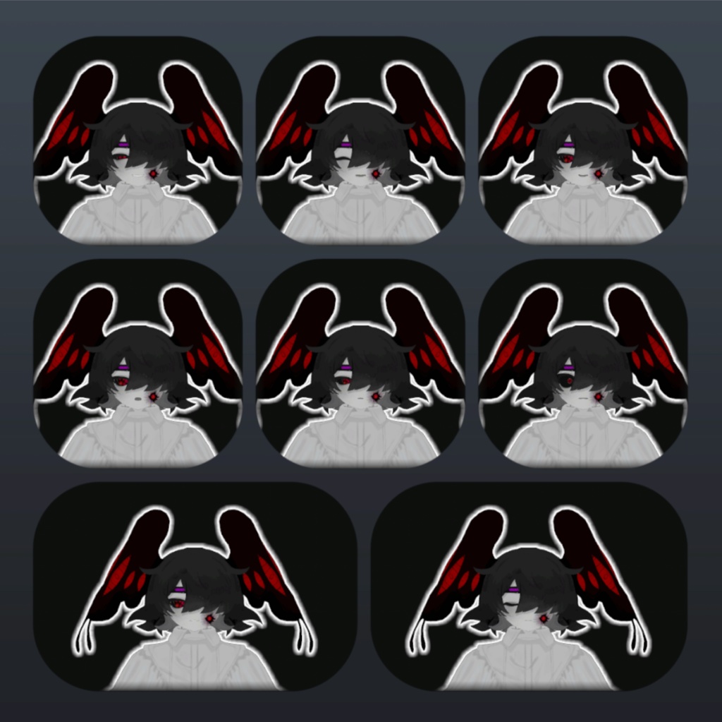 【シャ・ソア=レ専用】顔の傷(タコの目)テクスチャ 【目のテクスチャがおまけでついてくる!】【無料】