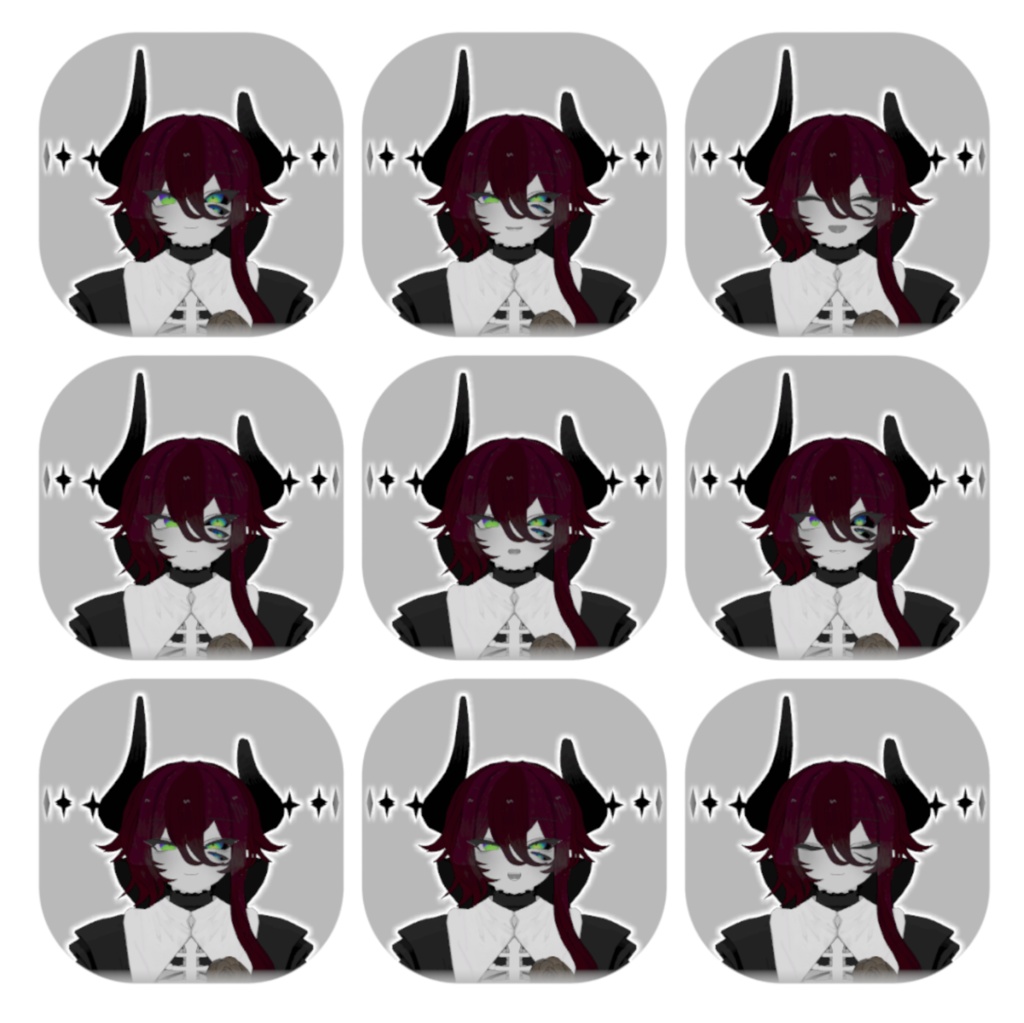 【ラ・フルーロ専用】ネオンっぽいアイテクスチャ 【VRCHAT】【無料】