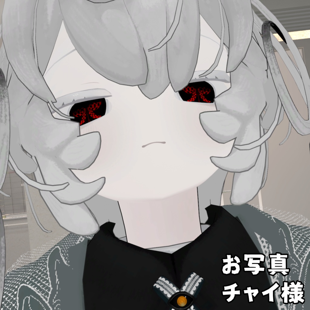 【6アバター対応】チェッカーバタフライアイテクスチャ