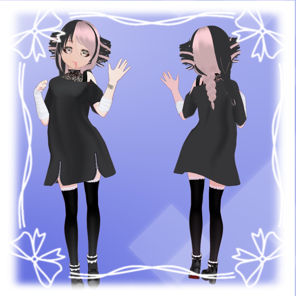 オリジナル3Dモデル「ゾンビの女の子 ミィクォ」無料