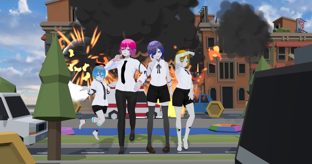 オリジナル3Dモデル「パピヨンの集蝶」