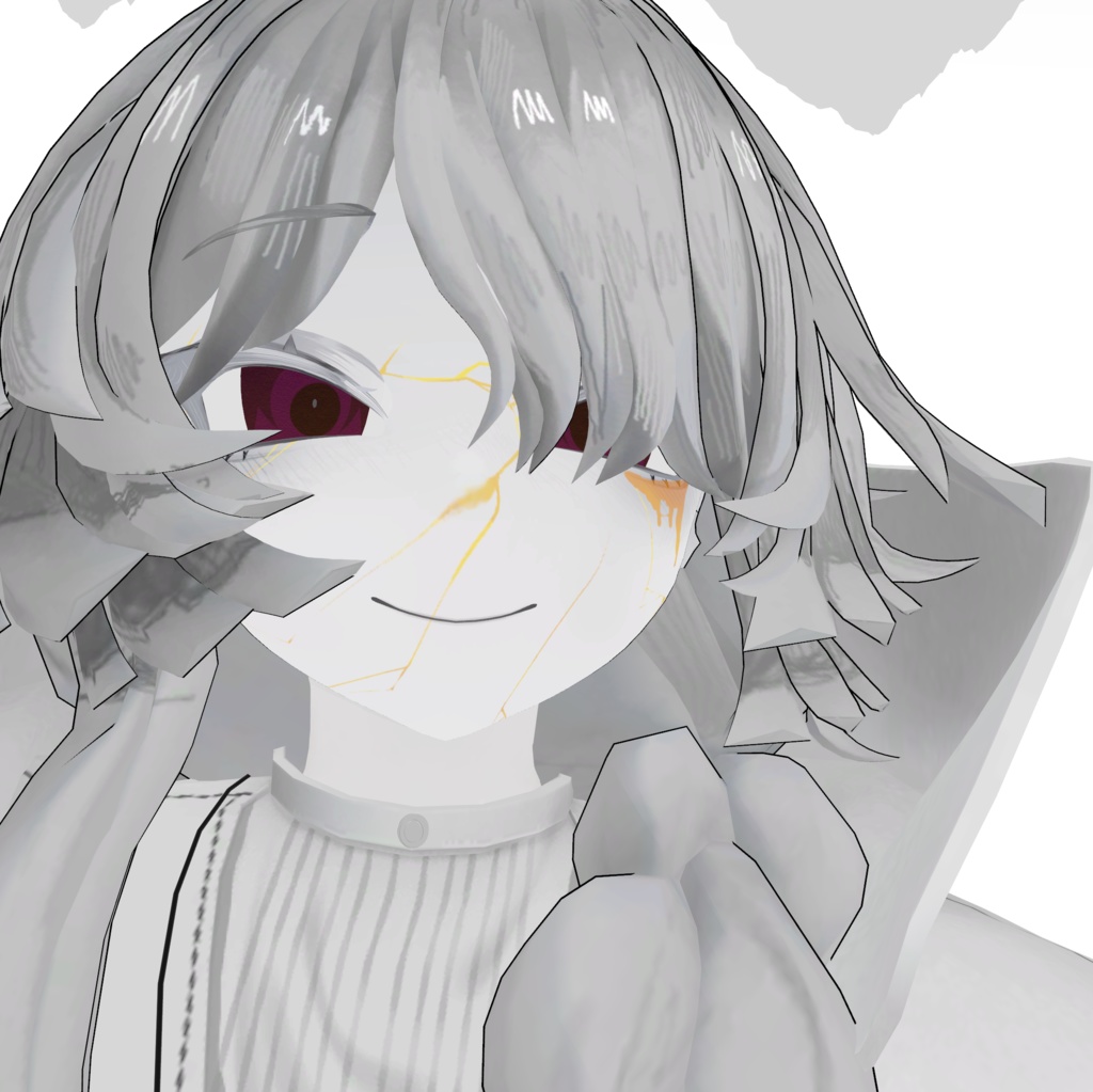 【モクモクアバター対応】金継ぎテクスチャ&ザラアイテクスチャ【無料】