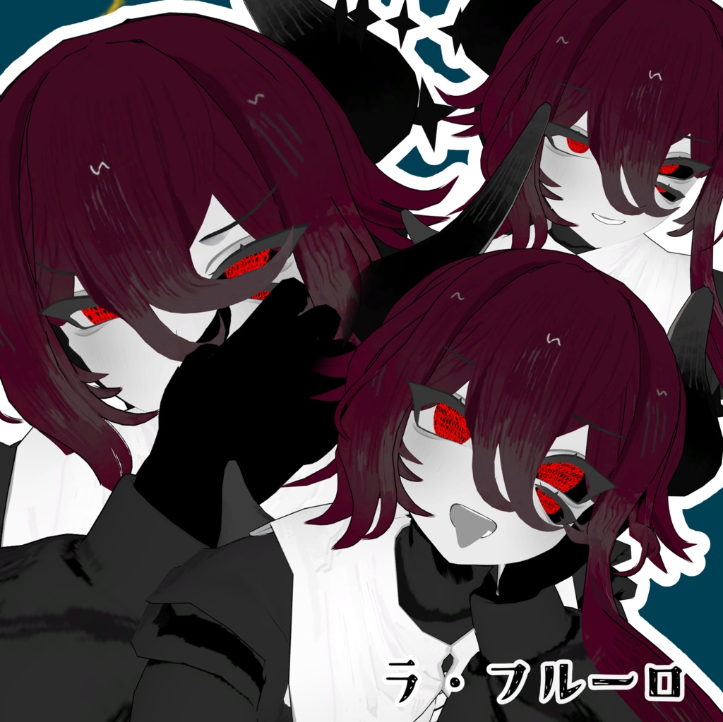 【モクモクアバター6体対応】獄巻アイテクスチャ【無料】
