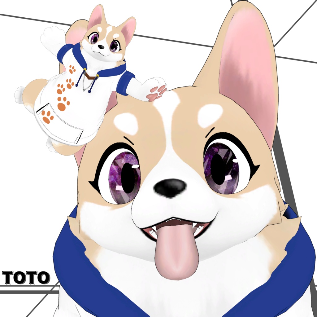 【14アバター対応】宝石溝アイテクスチャ