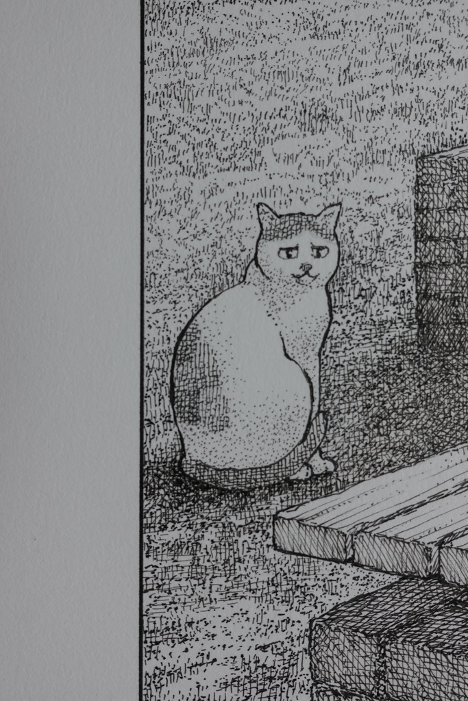 原画『木漏れ日で読書』