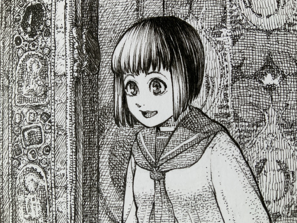 原画『遠い夜の本たち』