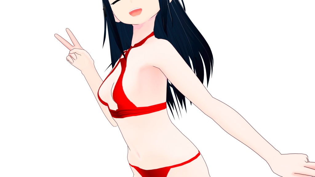 Bikini and sandals in seven colors