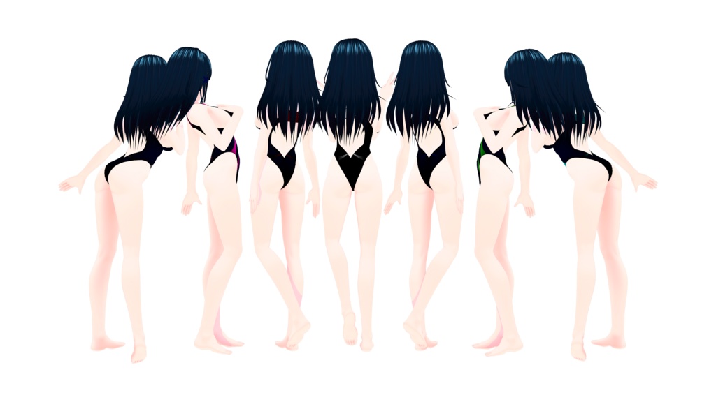 Simple swimsuit in seven colors