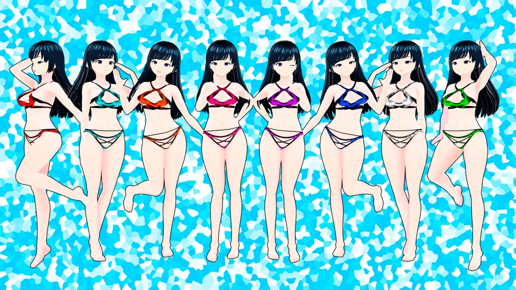 Thanks for 200 followers, we are giving away bikinis in 8 different colors!