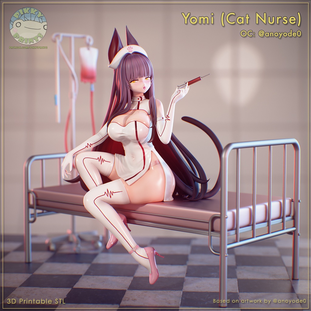 猫の看護師ヨミ | @anoyode0 OC 【3Dプリンター】STL