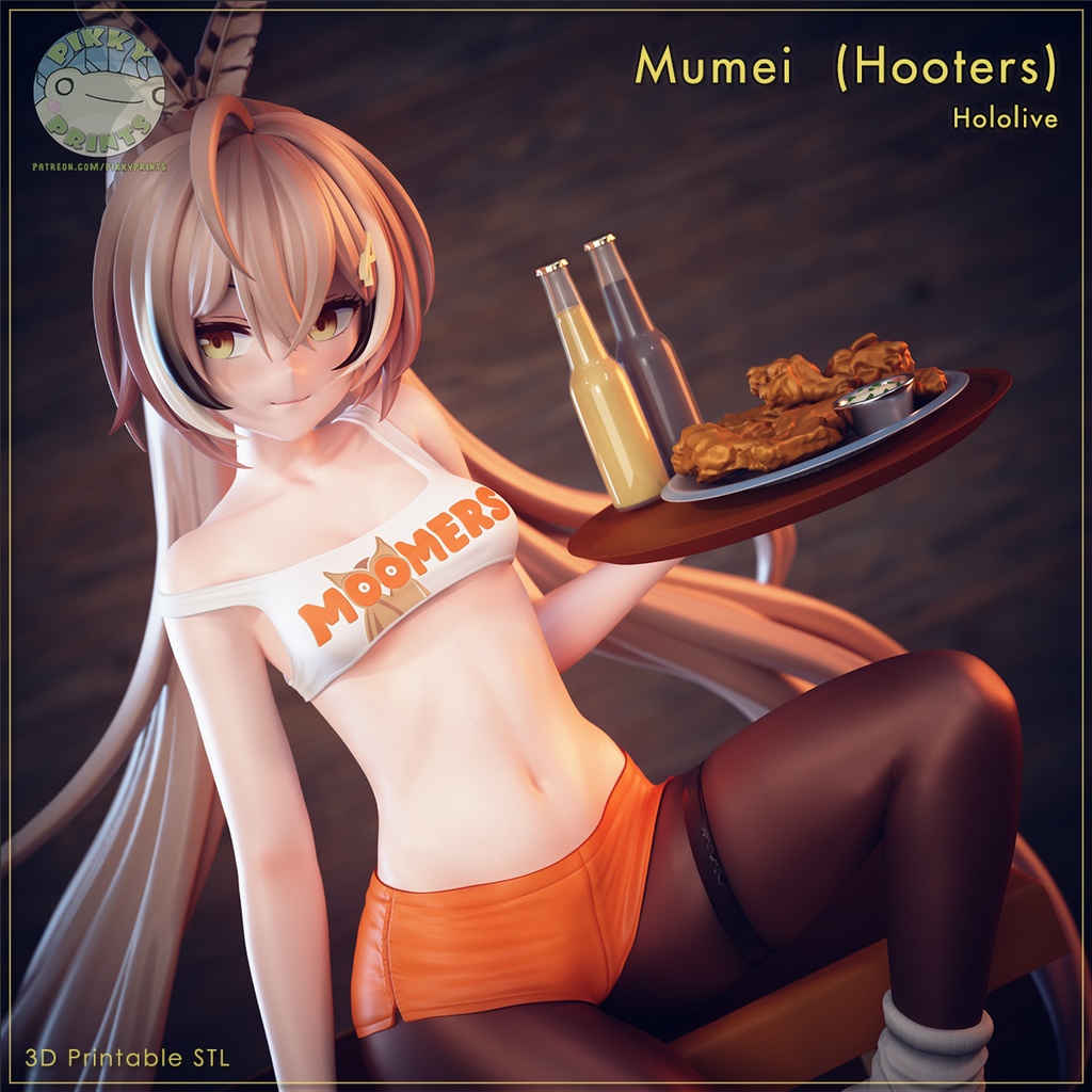 Hooters 七詩ムメイ | ホロライブ 【3Dプリンター】STL
