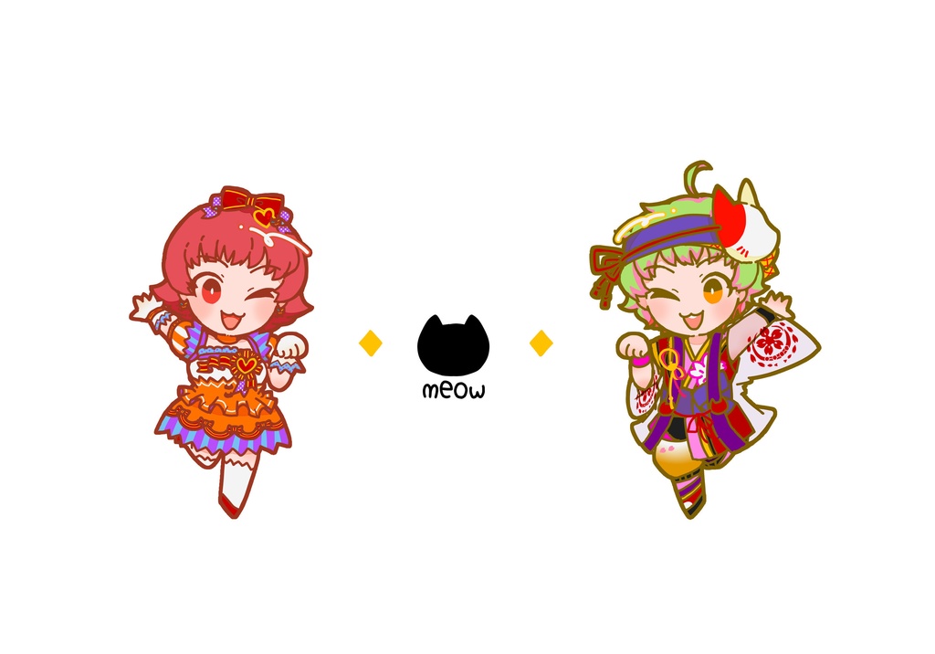 猫んび♪フラットポーチ