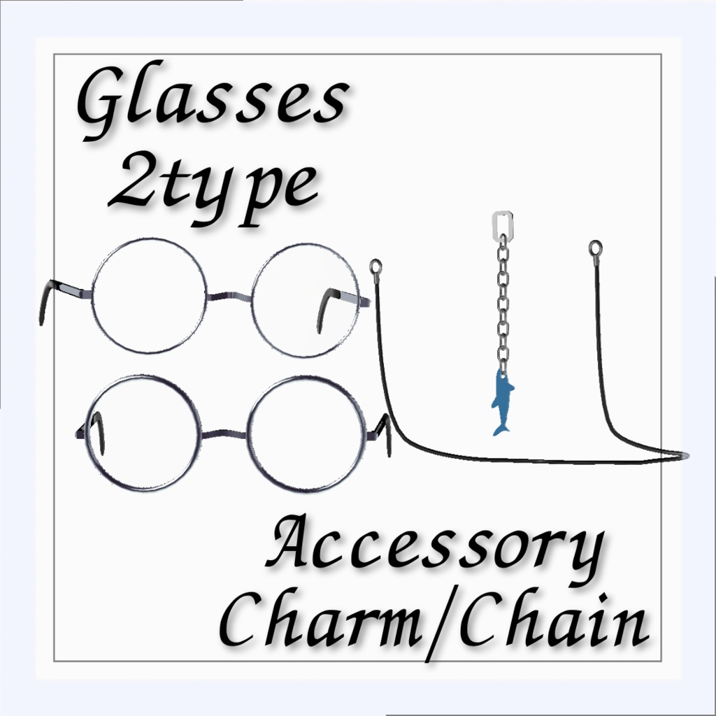 【2アバター対応】Simple Glasses【MA対応】