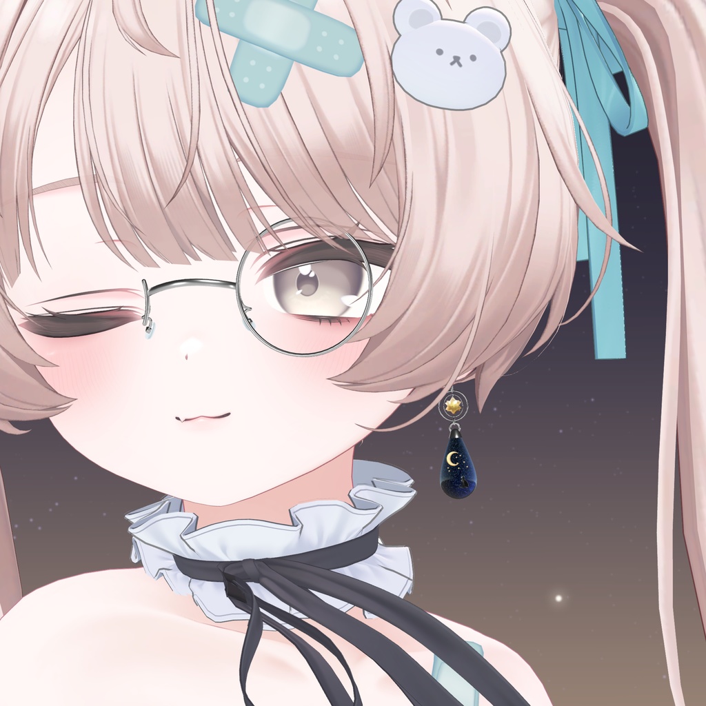 【MA対応】Starry cat earring