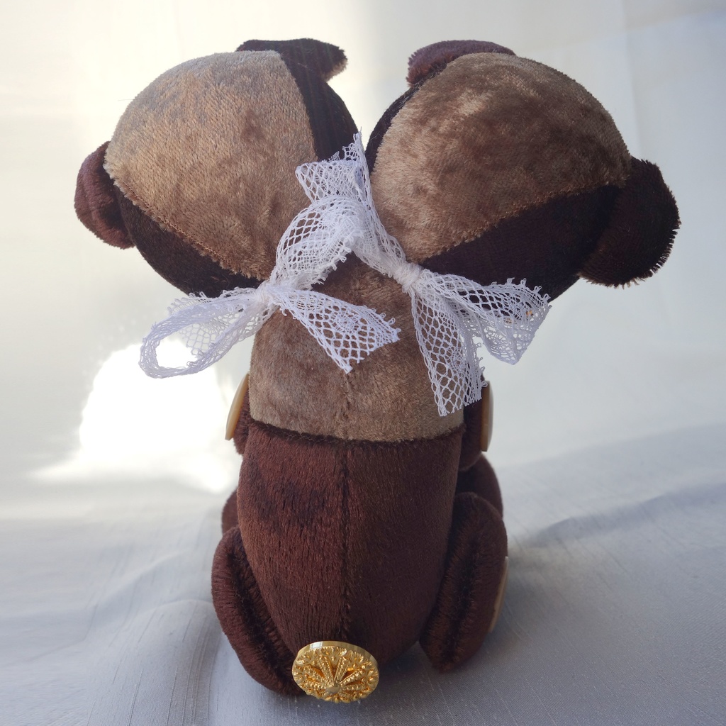 ふたつあたまのテディベア(こげちゃ)