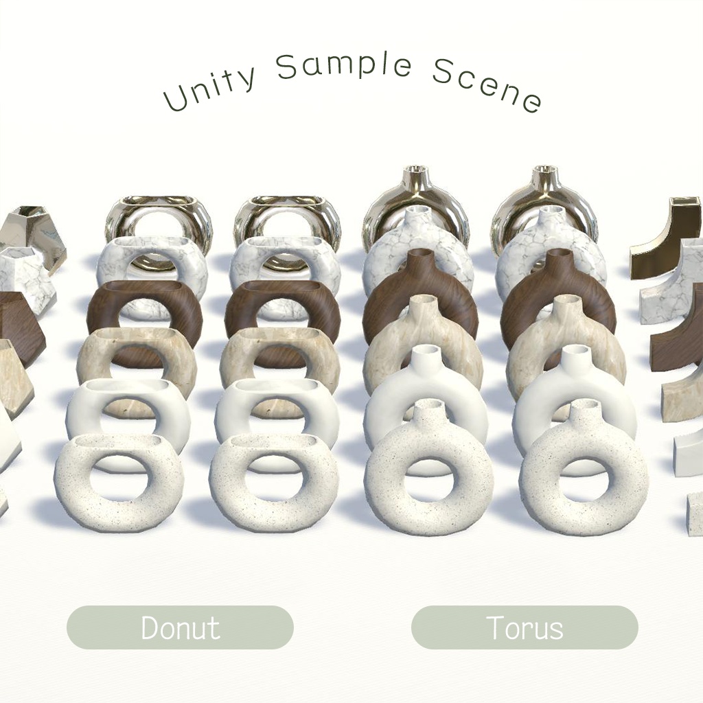 【3D小物】フラワーベースセット (改変用PSD付き)