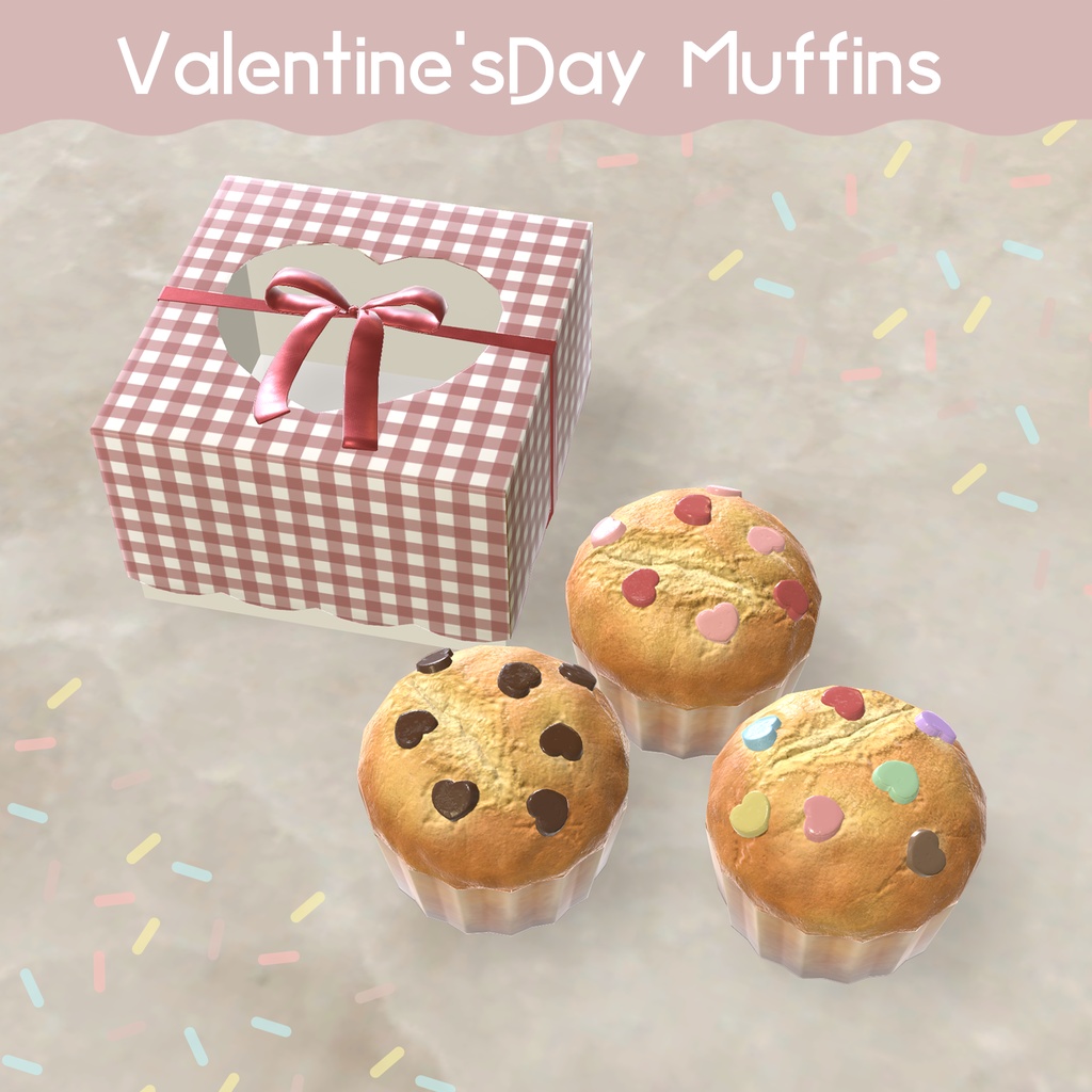 【3D小物】バレンタインデー💝マフィン
