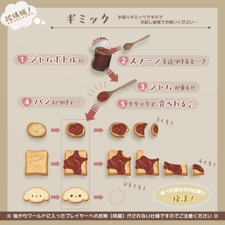 【3D小物】今日の朝ご飯セット(ギミック付き)