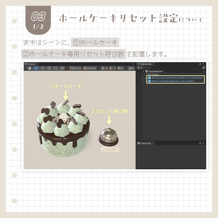【3D小物】チョコミン党 ~ カフェメニュー ~(食べ飲みできる)