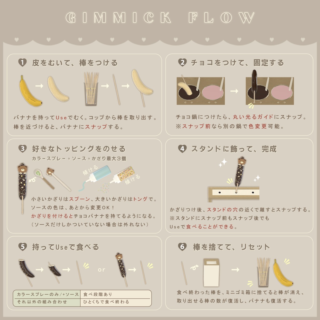 【 9/11までSALE🔥 】お祭り屋台 ~ チョコバナナ ~(ギミック付き)
