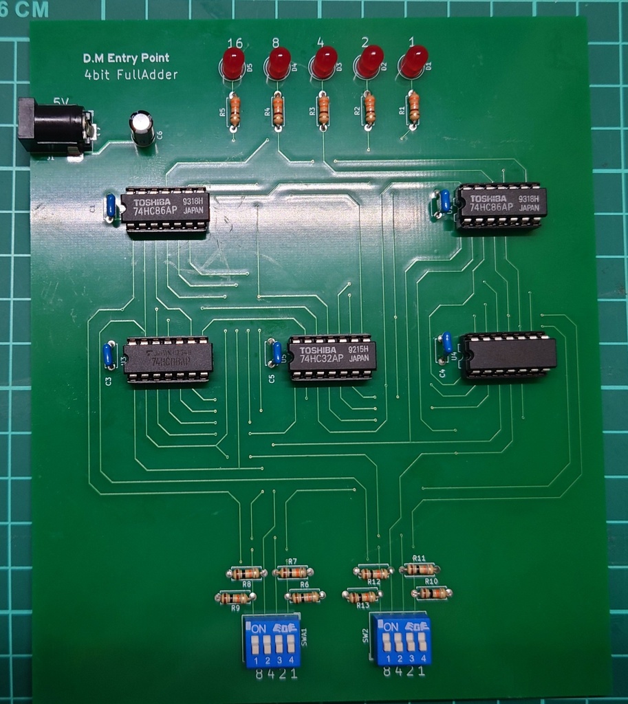 4bit加算器 組み立てキット