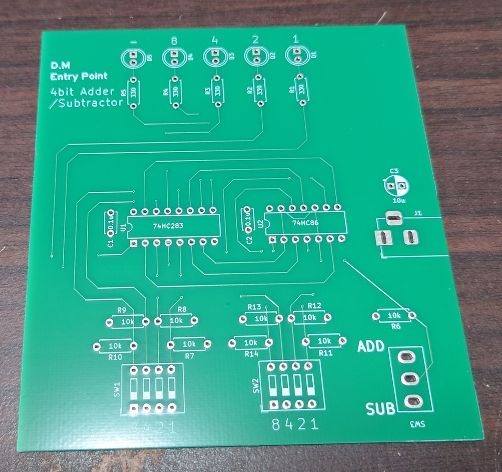 4bit加減算器 組み立てキット