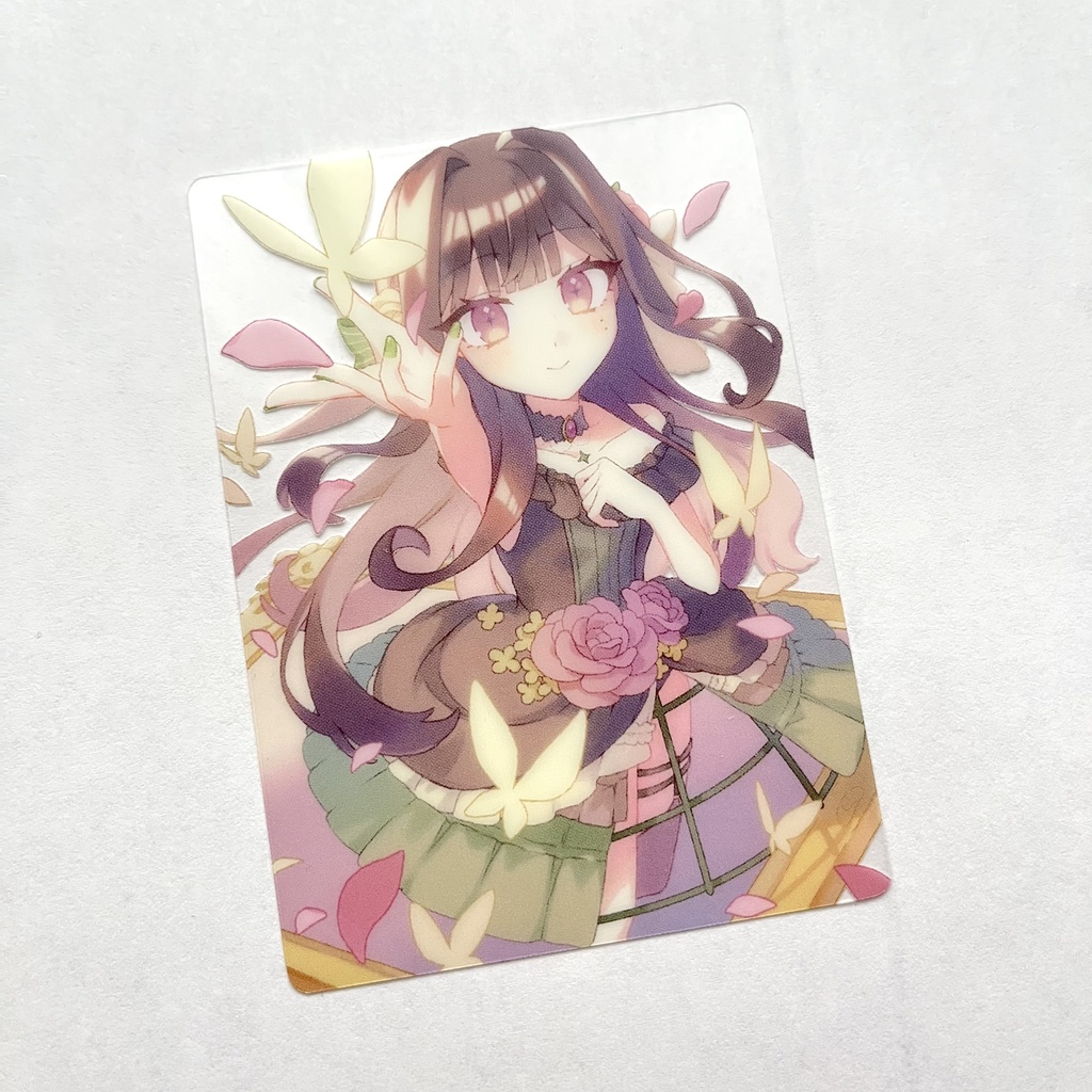 こしょチャンネル登録者数1000人記念グッズ　クリアカード